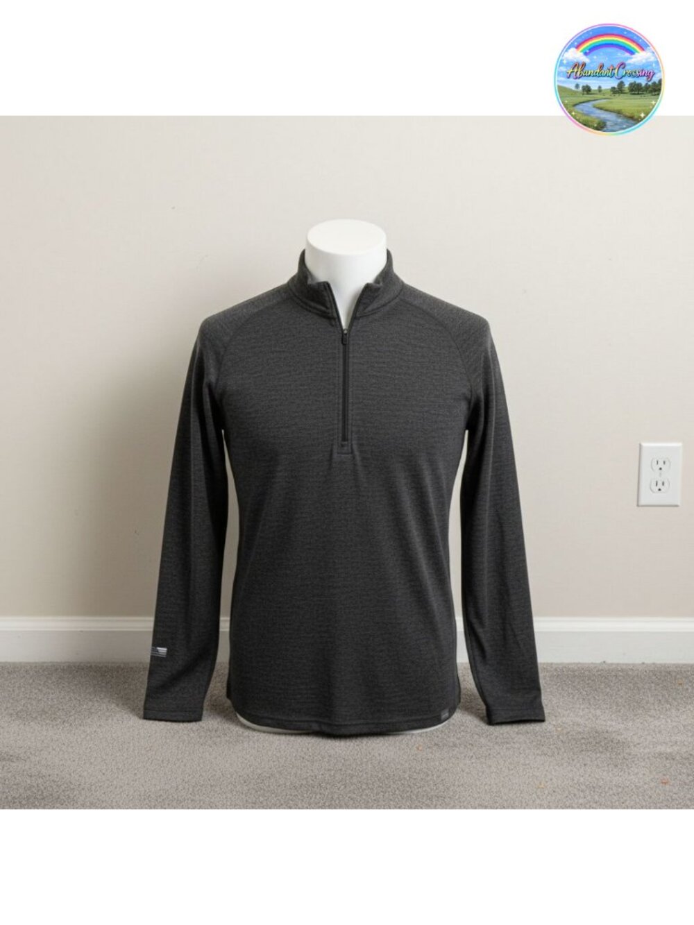 Men's 100% Merino Wool Midweight Half Zip Base Layer Sweater